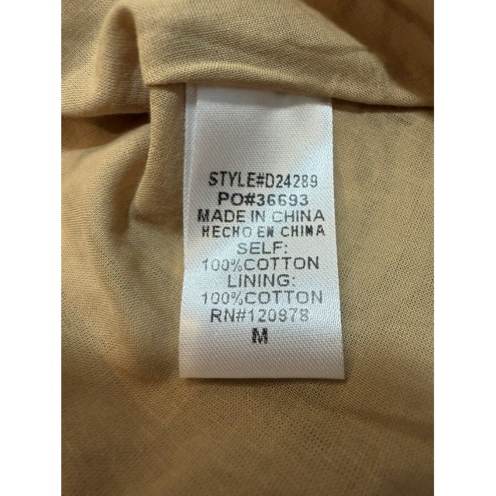 Entro Fall Transition Floral Cotton Midi Dress Puff Sleeve Smocked Back M NEW - Picture 8 of 8